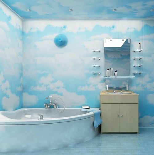 Пластиковый потолок из ПВХ панелей в ванной комнате: как сделать правильно